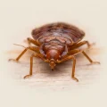 Macro close-up of brown cockroach on wooden surface showing textured exoskeleton, antennae and legs